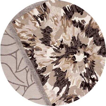 Safavieh 5 x 5 ft. Fifth Avenue Hand Tufted Round Rug; Beige & Brown FTV127B-5R